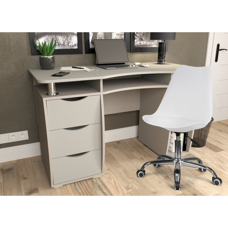 Set mobila pentru oficiu Yasen Smart New Cashmere/Grey Lava + Sunrise C-30 PP White/Chrome
