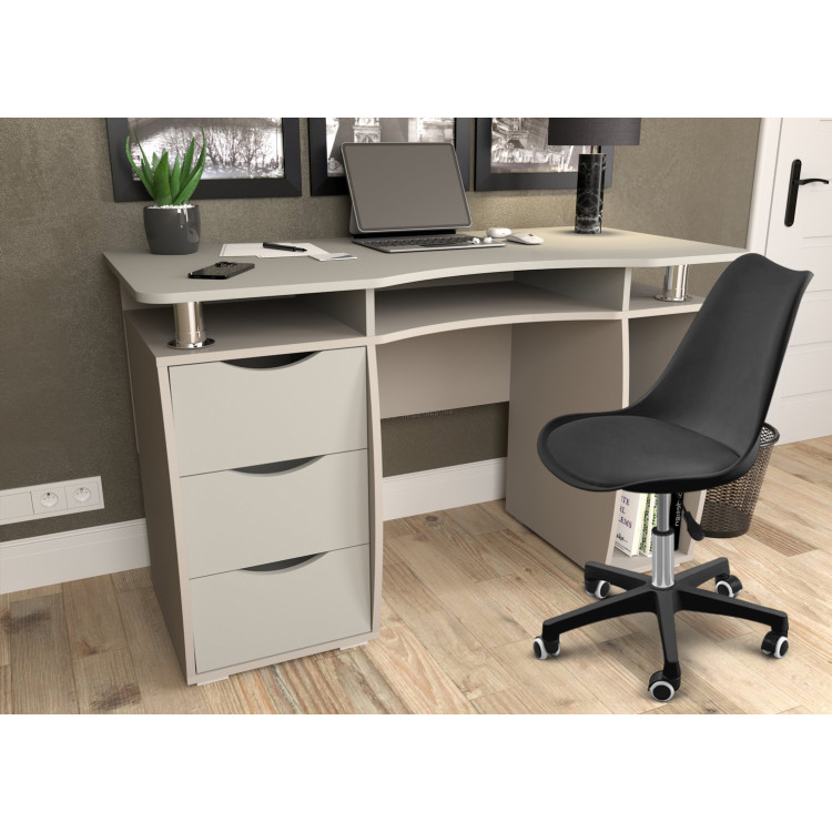 Комплект офисной мебели Yasen Smart New Cashmere/Grey Lava + Sunrise C-30A PP Black