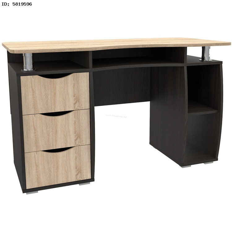 Комплект офисной мебели Yasen Smart New Wenge Louisiana/Sonoma Oak + Sunrise C-30 PP White/Chrome