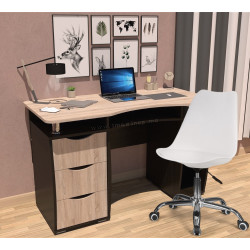 Комплект офисной мебели Yasen Smart New Wenge Louisiana/Sonoma Oak + Sunrise C-30 PP White/Chrome