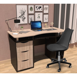 Комплект офисной мебели Yasen Smart New Wenge Louisiana/Sonoma Oak + Sunrise C-30A PP Black