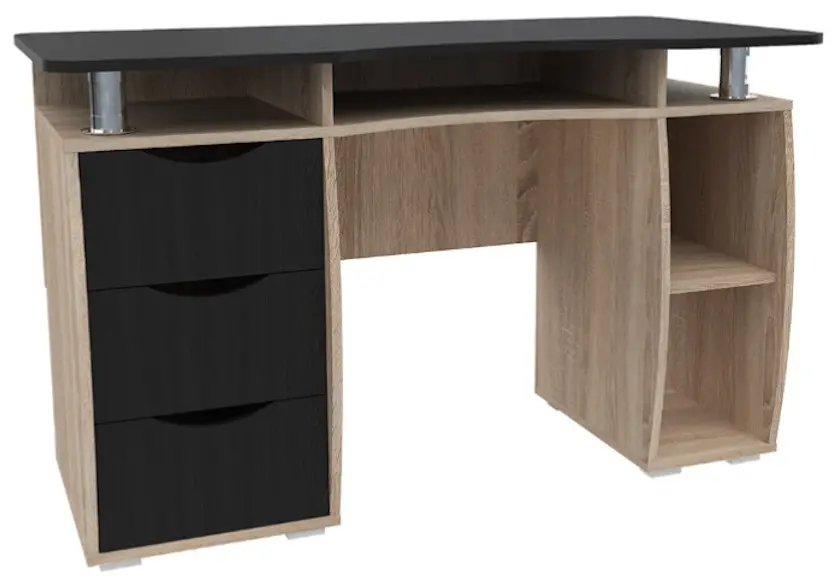 Комплект офисной мебели Yasen Smart Sonoma Oak/Wenge Louisiana + Sunrise C-30 PP White/Chrome - 4