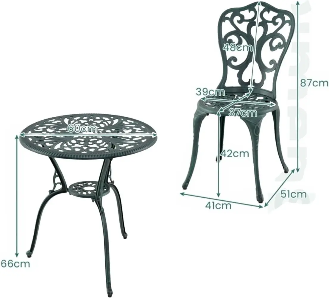 Set mobilier de gradina Costway NP12423GN (Green) - 3