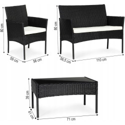 Set mobilier de gradina Funfit Garden 4472 (Grey) Thumb