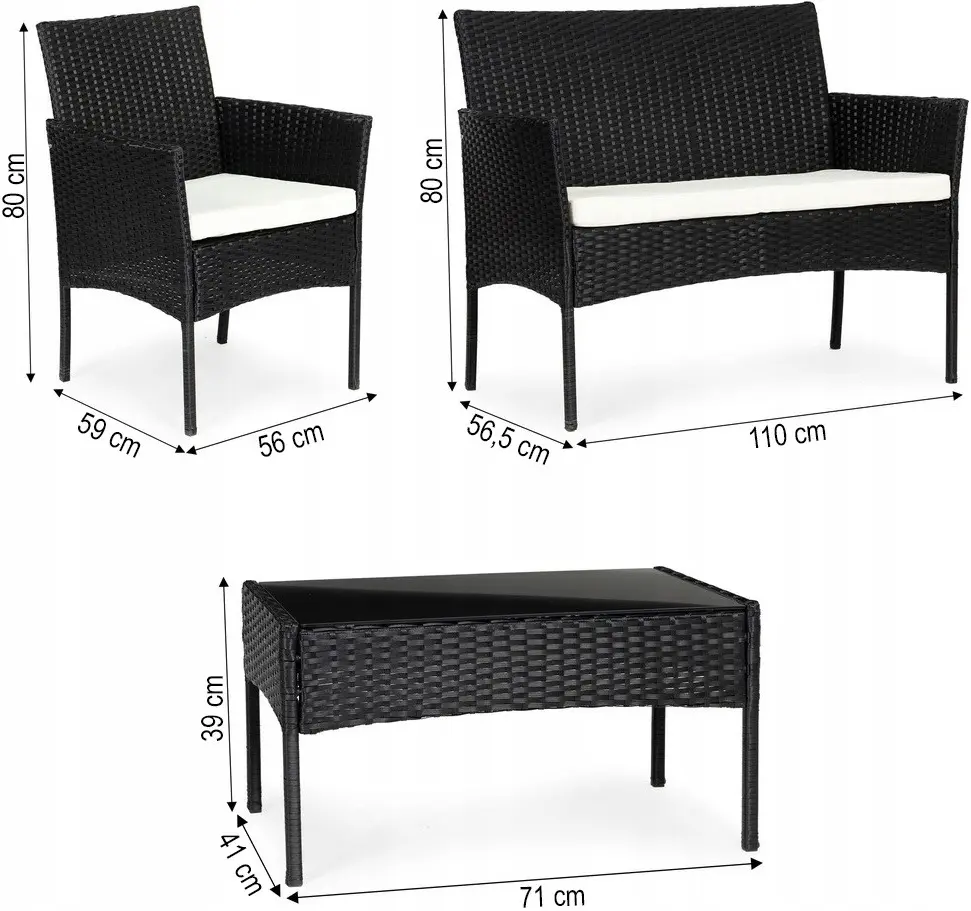 Set mobilier de gradina Funfit Garden 4472 (Grey) - 11