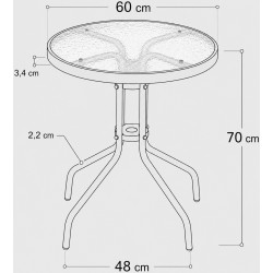 Set mobilier de gradina FunFit Garden 4877 (Black) Thumb