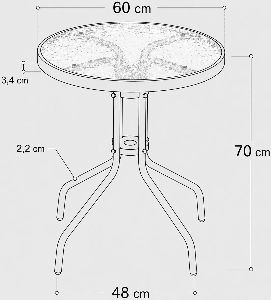 Set mobilier de gradina FunFit Garden 4877 (Black) - 5