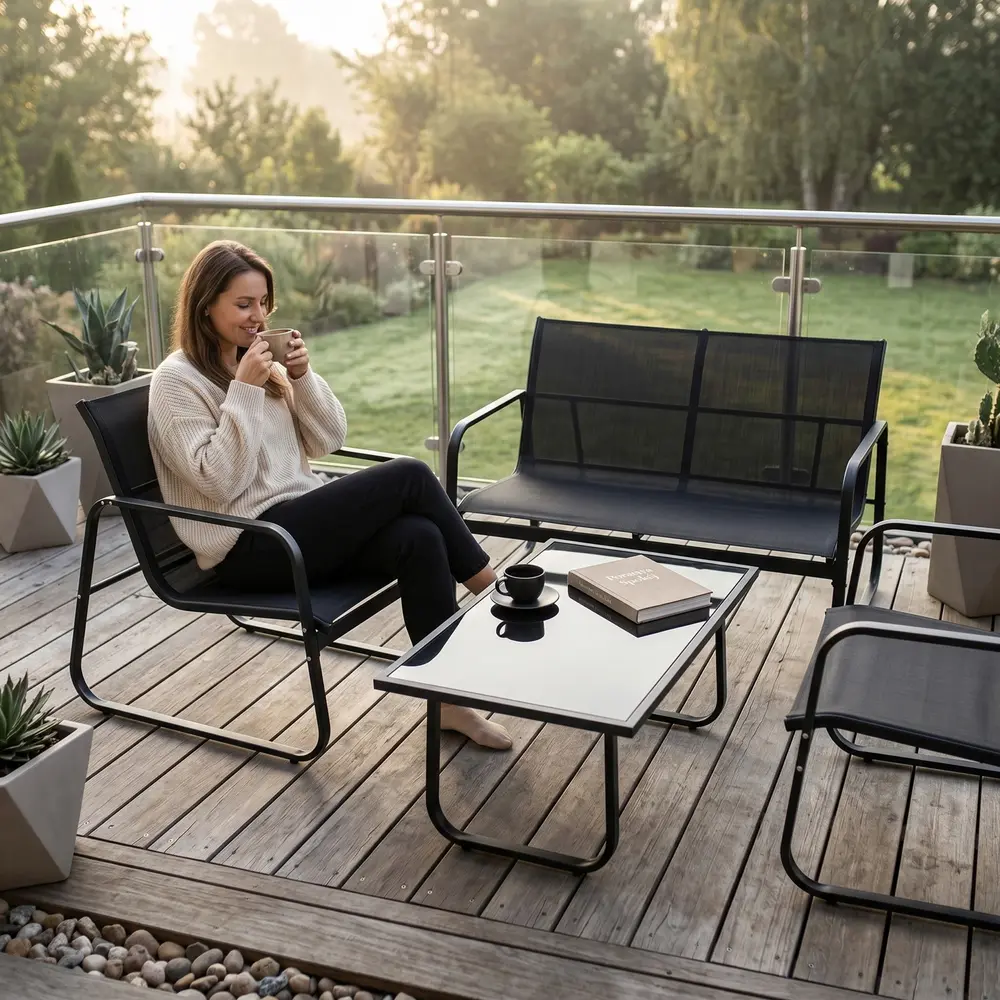 Set mobilier de gradina FunFit Garden 4878 (Black) - 15
