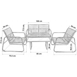 Set mobilier de gradina FunFit Garden 4878 (Black) Thumb