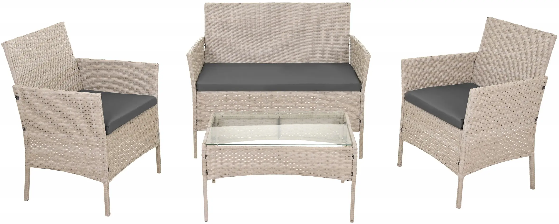 Set mobilier de gradina Gardlov 26909 (Beige/Grey) - 2