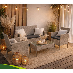 Set mobilier de gradina Gardlov 26909 (Beige/Grey) Thumb