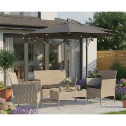 Set mobilier de gradina Gardlov 26909 (Beige/Grey)
