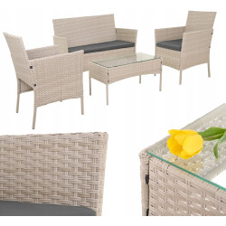 Set mobilier de gradina Gardlov 26909 (Beige/Grey) Thumb