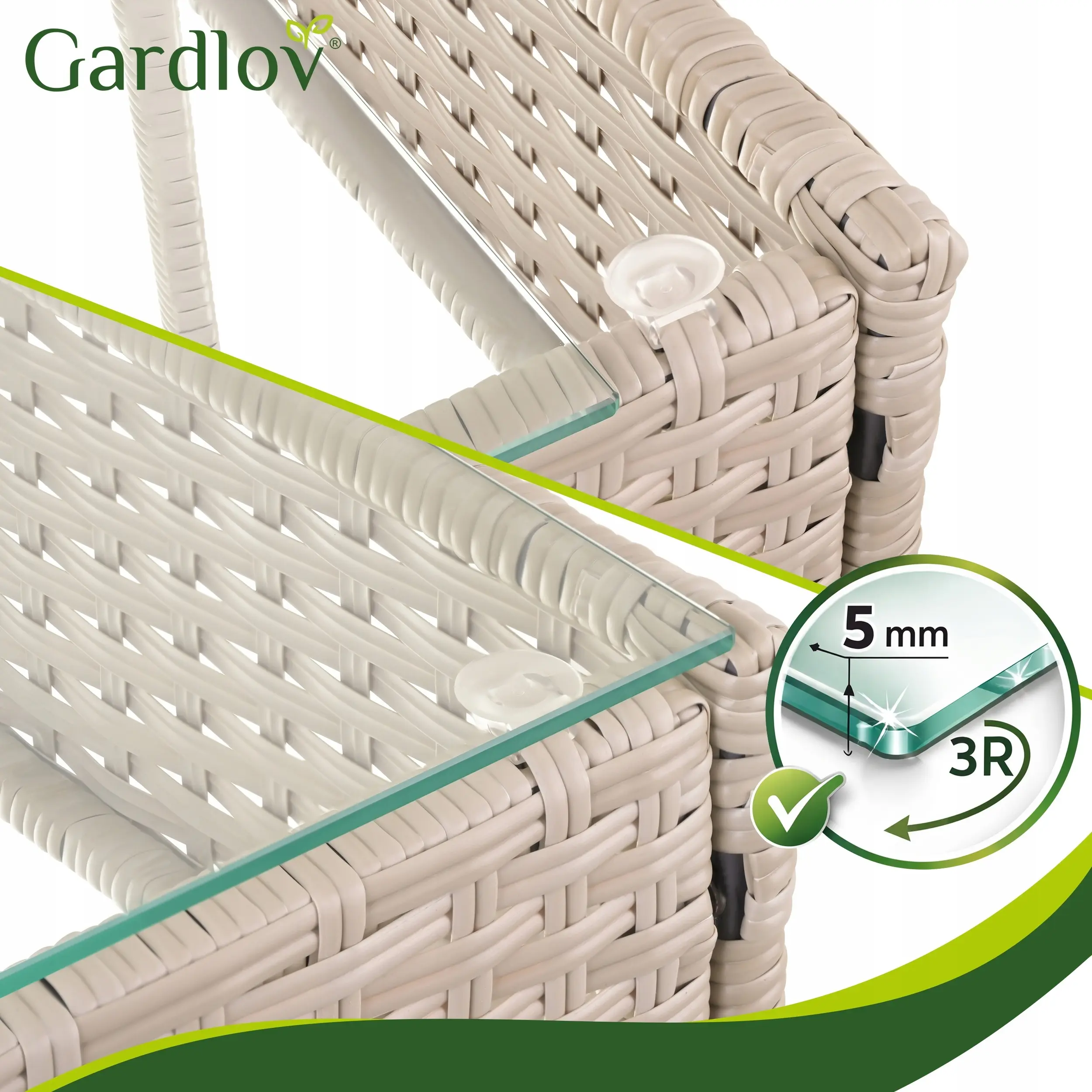Set mobilier de gradina Gardlov 26909 (Beige/Grey) - 7