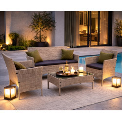 Set mobilier de gradina Gardlov 26909 (Beige/Grey) Thumb