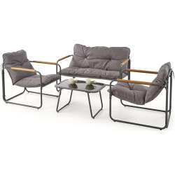 Set mobilier de gradina Halmar Hudson (Grey/Brown) Thumb