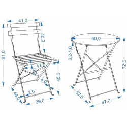 Set mobilier de gradina Halmar Livorno (Cappuccino) Thumb
