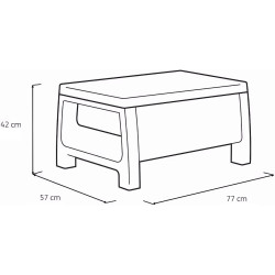 Set mobilier de gradina Heniver Novara 1+1+T (Anthracite) Thumb