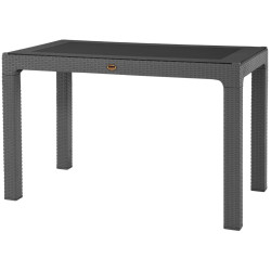 Set mobilier de gradina Heniver Rattan Table 120x70 + Koko Anthracite (1+6) Thumb