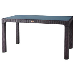 Комплект садовой мебели Heniver Rattan Table 150x90 + Koko Brown (1+6) Thumb