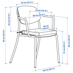 Set mobilier de gradina Ikea Visingso 1+2 (Verde inchis) Thumb