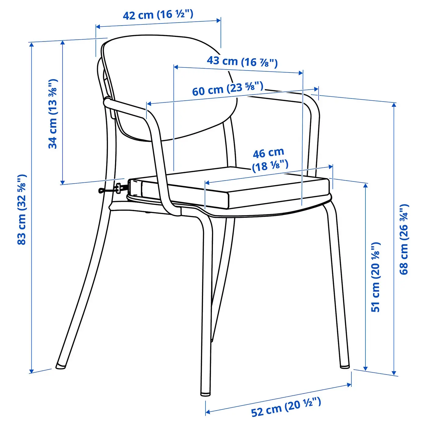 Set mobilier de gradina Ikea Visingso 1+2 (Verde inchis) - 6