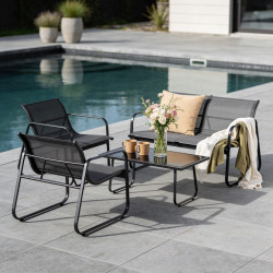 Set mobilier de gradina Jumi OM-319059 (Anthracite/Black) Thumb