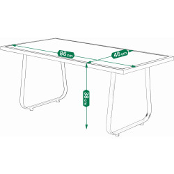 Set mobilier de gradina Jumi OM-319059 (Anthracite/Black) Thumb