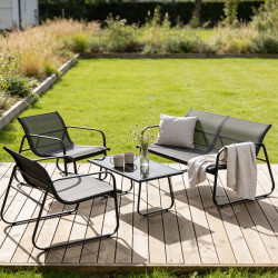 Set mobilier de gradina Jumi OM-319059 (Anthracite/Black)