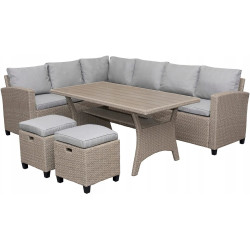 Set mobilier de gradina Jumi OM-432321 (Beige/Grey) Thumb
