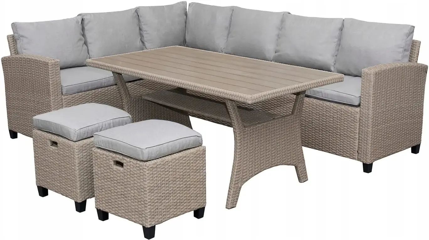 Set mobilier de gradina Jumi OM-432321 (Beige/Grey) - 2