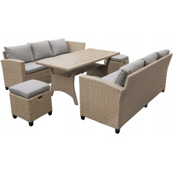 Set mobilier de gradina Jumi OM-432321 (Beige/Grey) Thumb