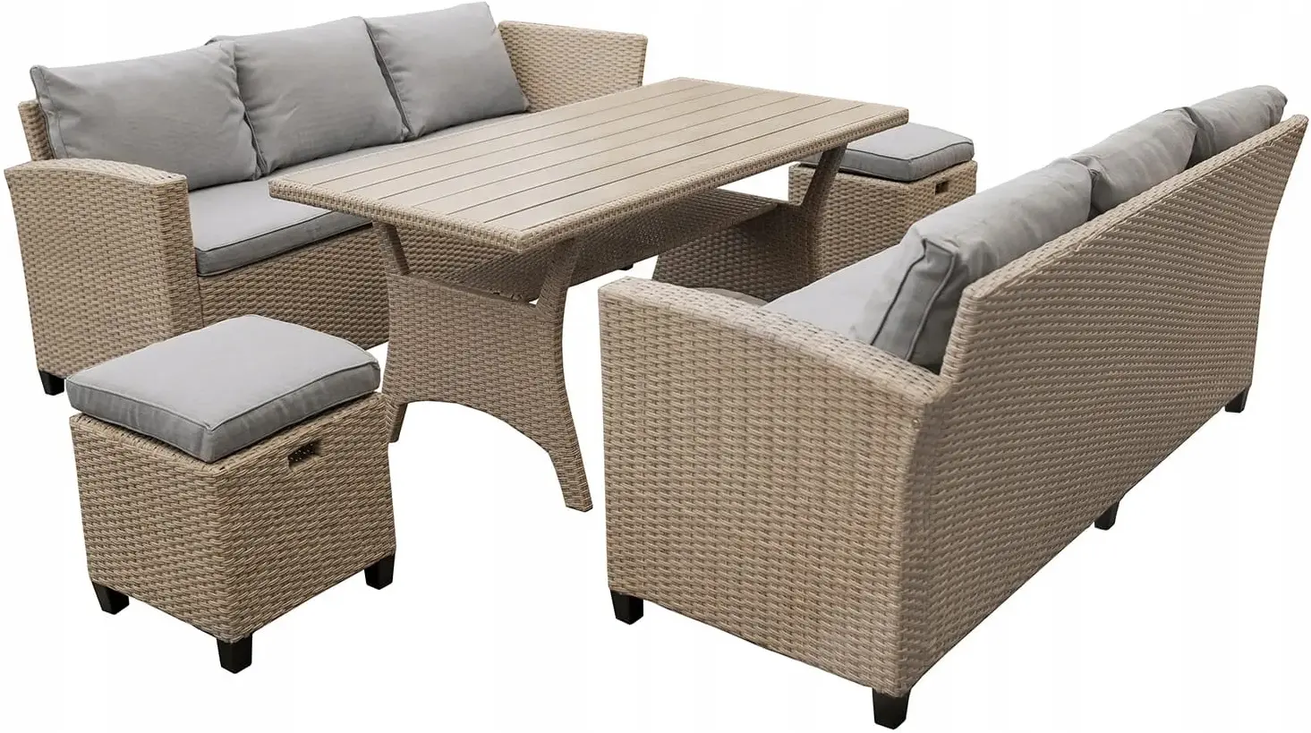 Set mobilier de gradina Jumi OM-432321 (Beige/Grey) - 3