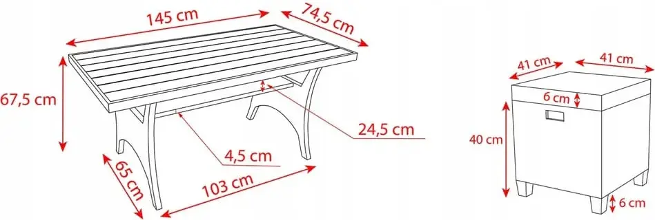 Set mobilier de gradina Jumi OM-432321 (Beige/Grey) - 7