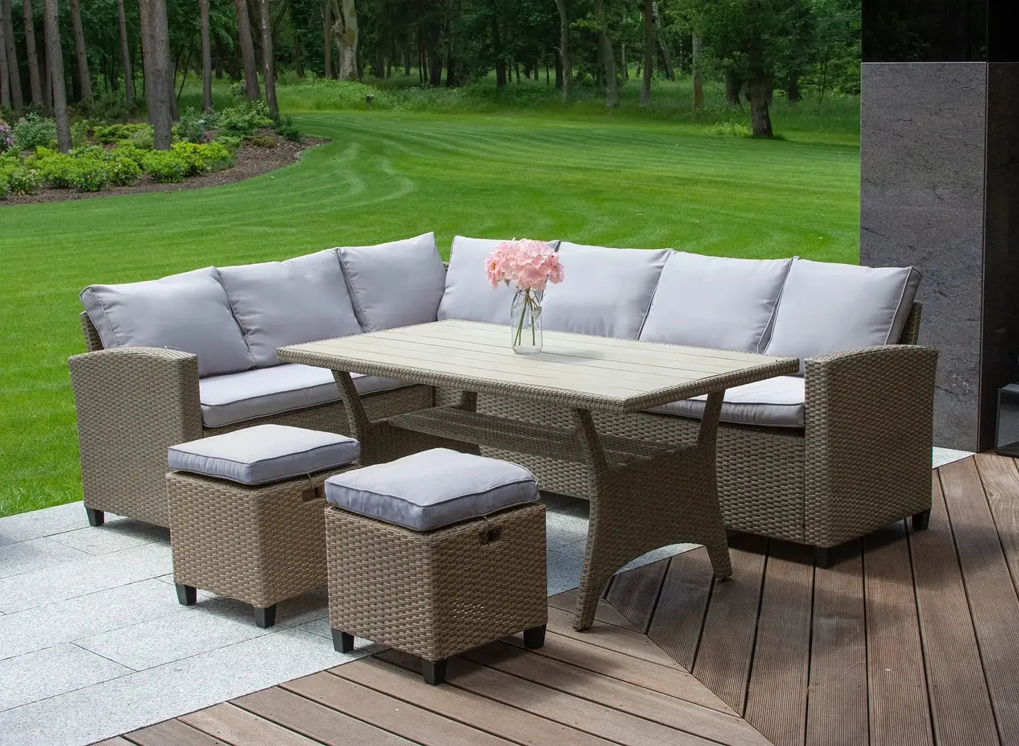 Set mobilier de gradina Jumi OM-432321 (Beige/Grey)