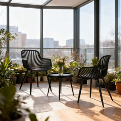 Set mobilier de gradina Jumi OM-614345 (Black) Thumb