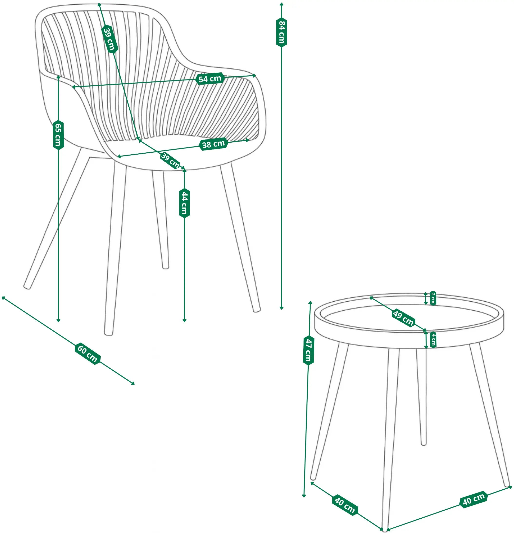 Set mobilier de gradina Jumi OM-614345 (Black) - 10