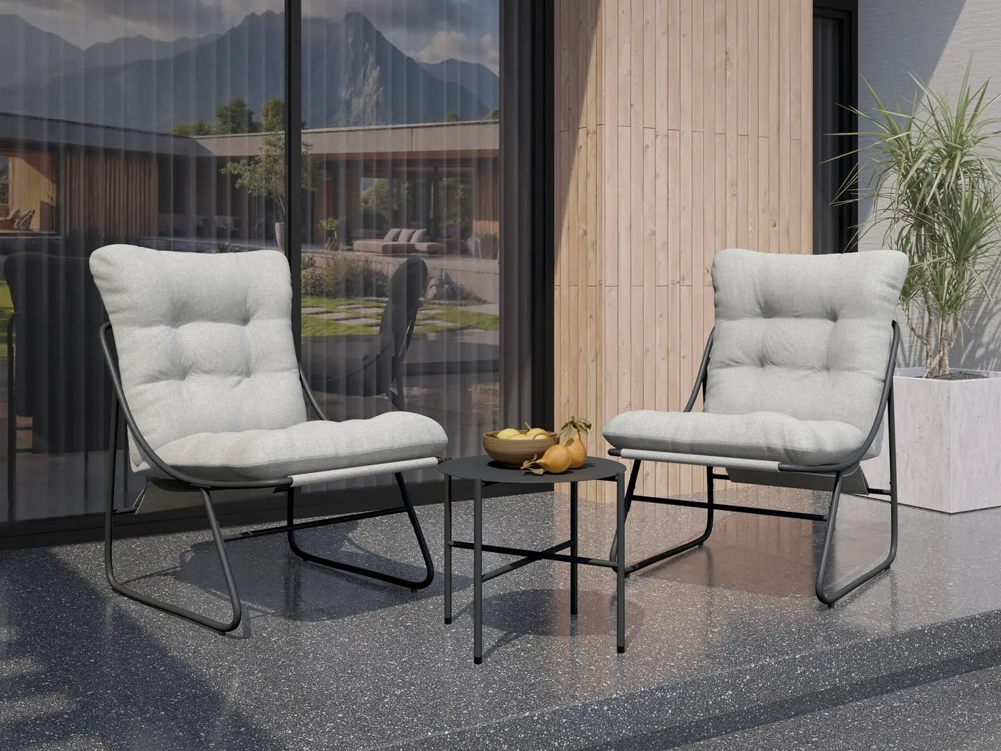 Set mobilier de gradina Koopman Duo Lounge (Grey)
