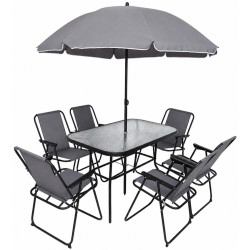 Set mobilier de gradina Lean 29485 (Grey/Transparent) Thumb
