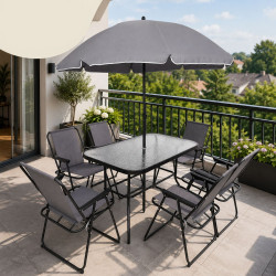 Set mobilier de gradina Lean 29485 (Grey/Transparent) Thumb
