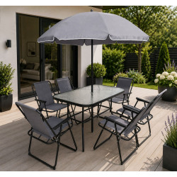 Set mobilier de gradina Lean 29485 (Grey/Transparent)