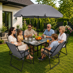 Set mobilier de gradina Lean 29485 (Grey/Transparent) Thumb