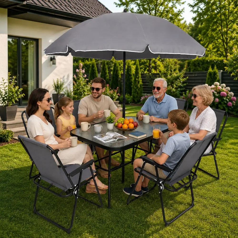 Set mobilier de gradina Lean 29485 (Grey/Transparent) - 4