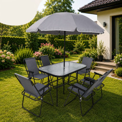 Set mobilier de gradina Lean 29485 (Grey/Transparent) Thumb