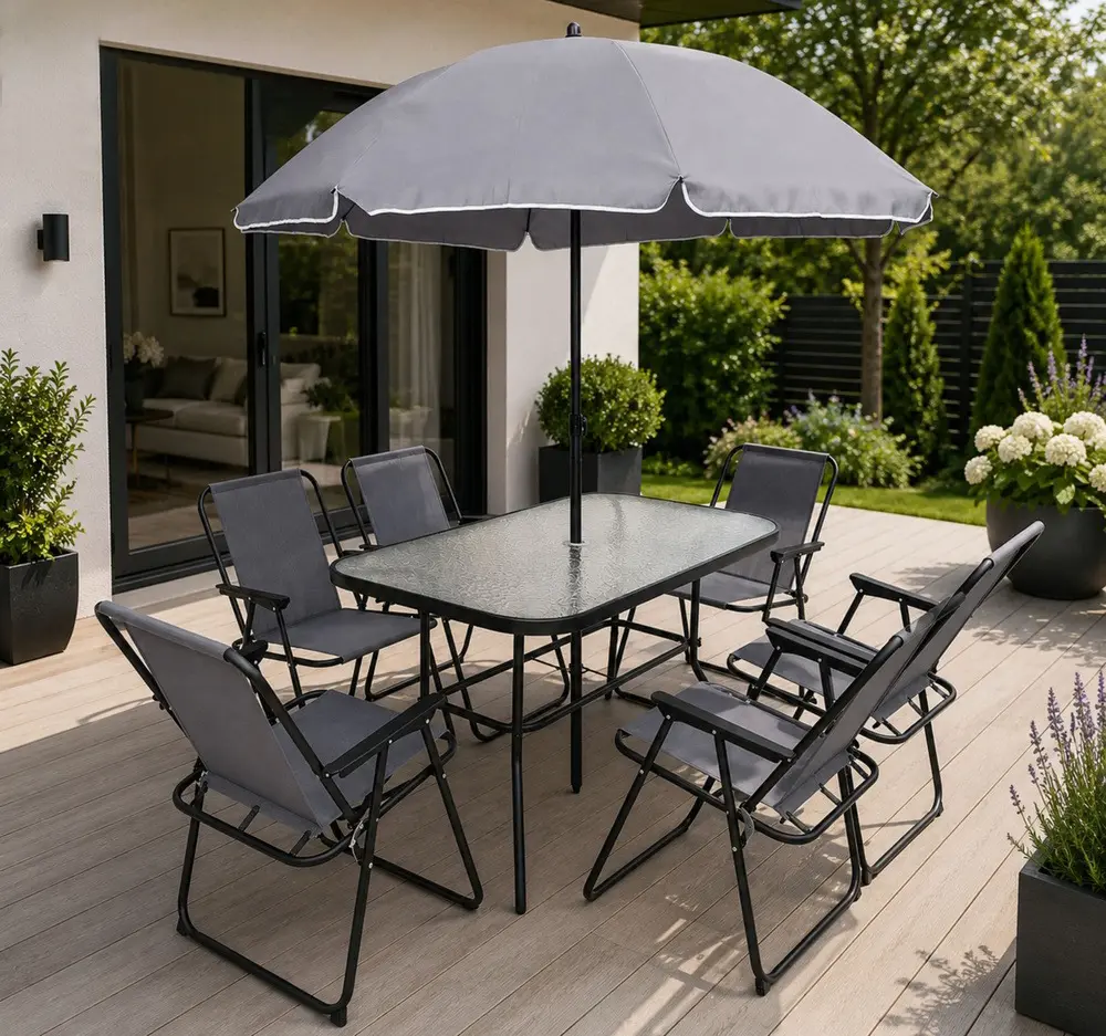 Set mobilier de gradina Lean 29485 (Grey/Transparent)