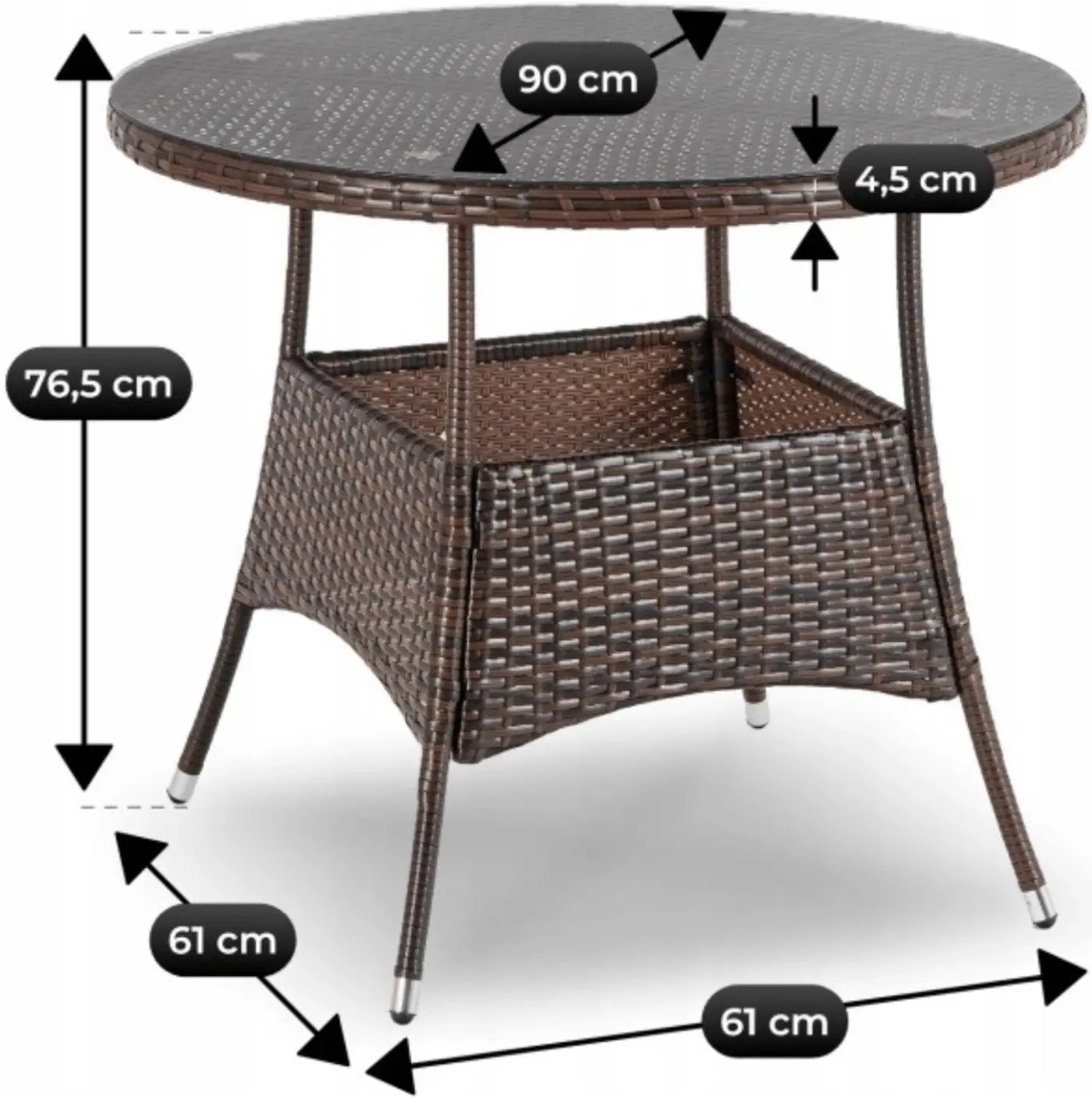 Комплект садовой мебели Mebel Elite Azul (Brown/Beige) - 8