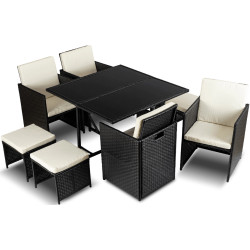 Комплект садовой мебели Mebel Elite Bonito (Black/Cream) Thumb