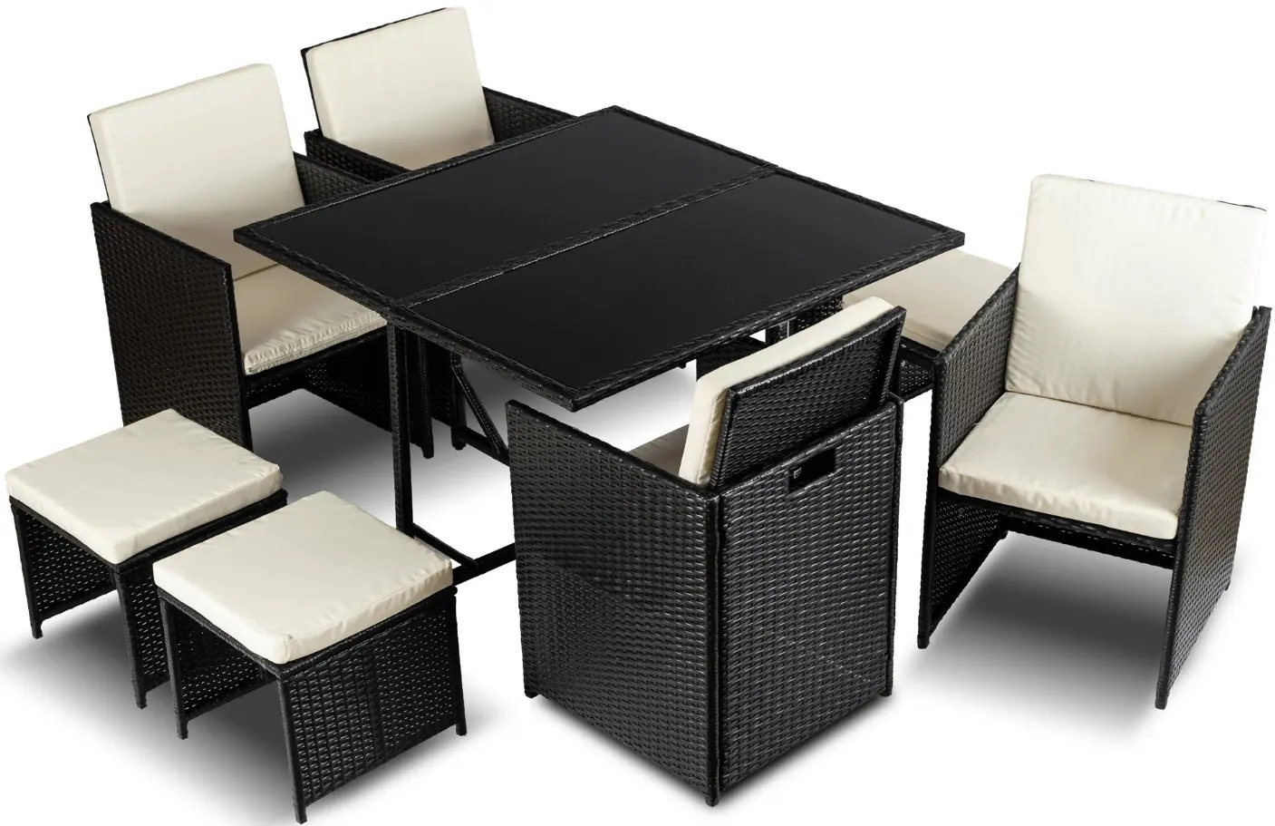 Комплект садовой мебели Mebel Elite Bonito (Black/Cream) - 2