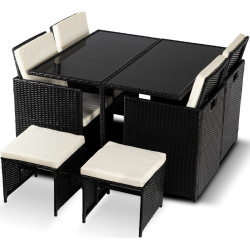 Комплект садовой мебели Mebel Elite Bonito (Black/Cream) Thumb