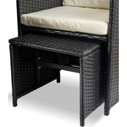 Комплект садовой мебели Mebel Elite Bonito (Black/Cream) Thumb